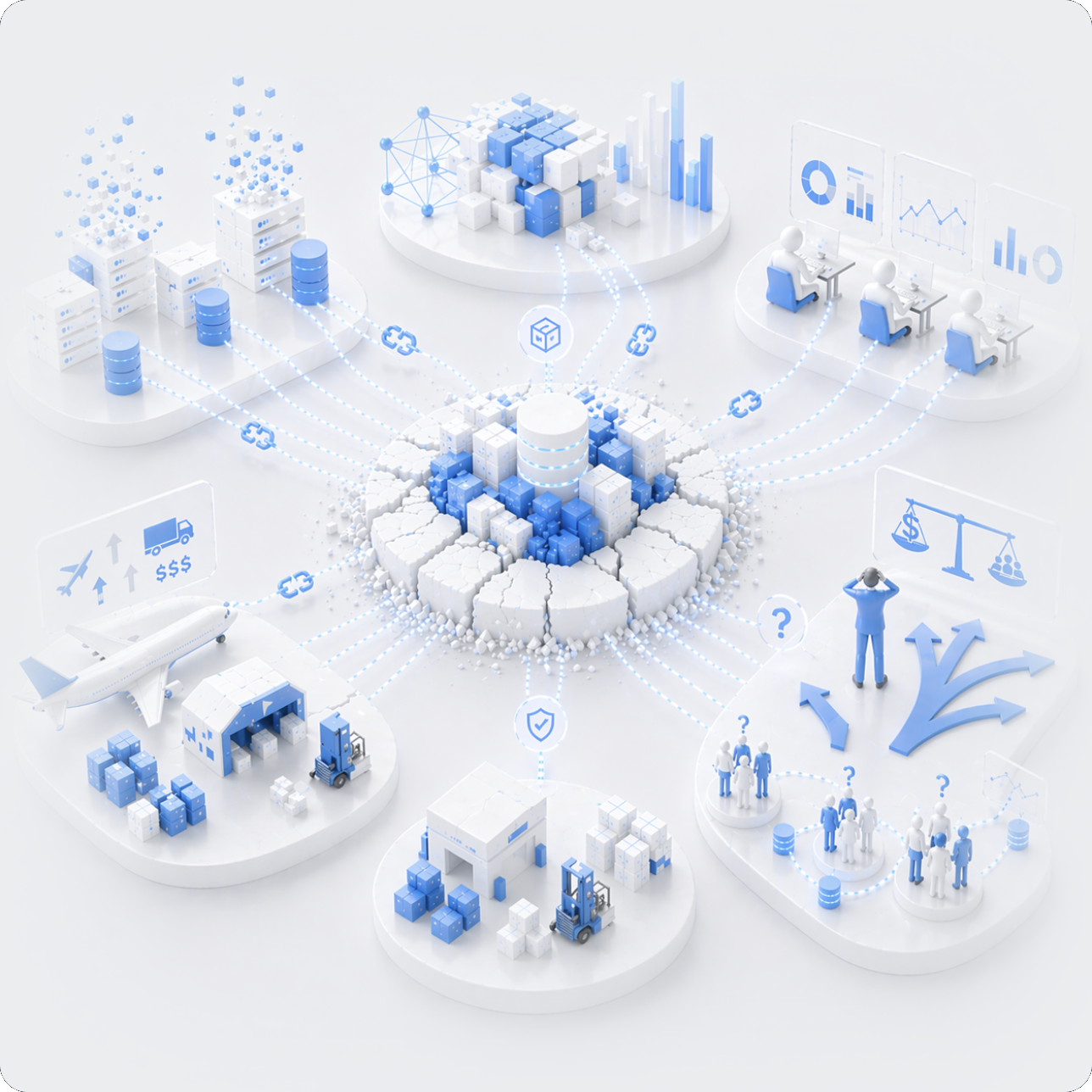 Disconnected supply chain systems and fragmented data visualization