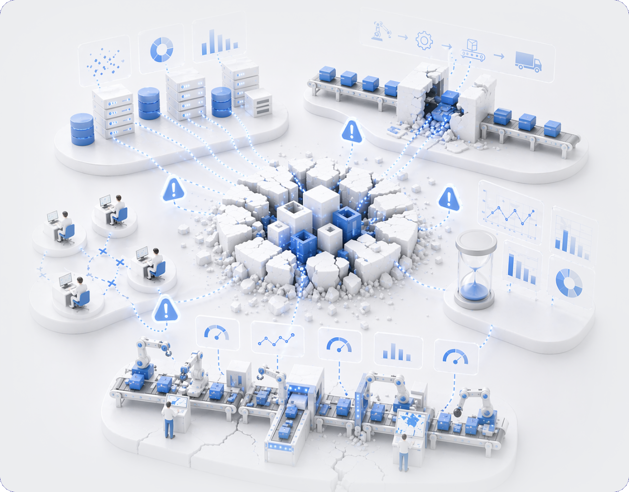 Disconnected supply chain systems and fragmented data visualization
