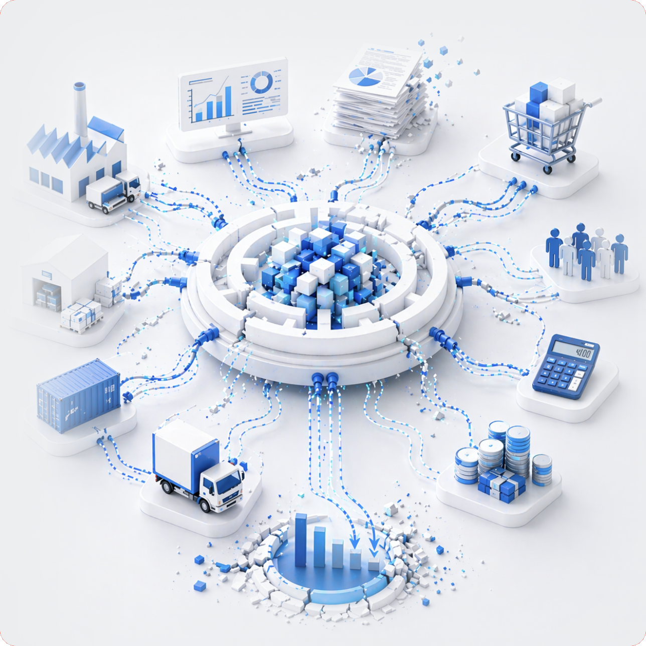 Fragmented operations and siloed systems visualization